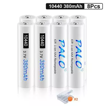 10440 3,7 В 380 мАч литий-ионная литий-ионная аккумуляторная батарея типа ААА для налобного фонаря, механический мод, фонарь, фара, электронная сигарета, дистанционная беспроводная мышь высокой емкости белый