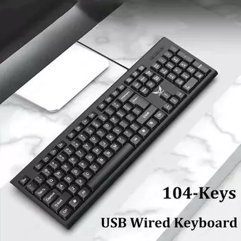 104 клавиши игровая клавиатура USB проводная клавиатура мембранная клавиатура эргономичная клавиатура для ПК Windows Mac OS