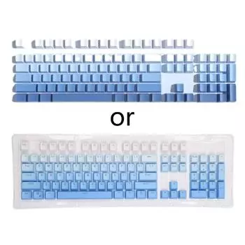 104 колпачка клавиш Прозрачные колпачки клавиш Double-Shot PBT с подсветкой Для механической клавиатуры Cherry, совместимы с 61 87 104