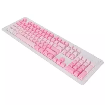 104 шт. Индивидуальные колпачки для клавиш розовые белые PBT непрозрачные боковые гравировки маслоотталкивающее покрытие матовые эргономичные