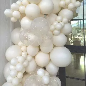 104 шт. жемчужный латексный шар, белый прозрачный свадебный романтический воздушный шар для украшения дня рождения, товары для украшения вечеринки