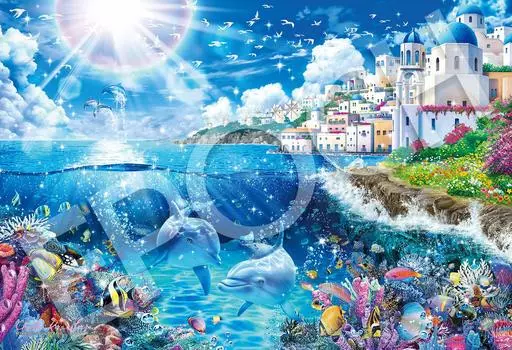 1053 Piece Jigsaw Puzzle Lassen Mykonos Super Small Piece x ~World Travel~ (26 38cm)