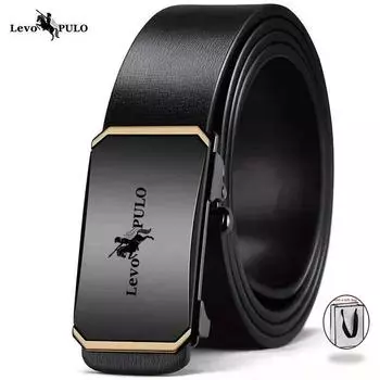105-130 см новый мужской ремень высокого качества с автоматической пряжкой, черный кожаный мужской ремень, повседневный индивидуальный ремень 105cm