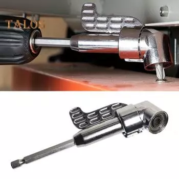 105-градусный угловой адаптер для дрели, универсальный, устойчивый к коррозии, простой в установке, вращающийся шестигранный хвостовик, угловая насадка для дрели Short серебряный