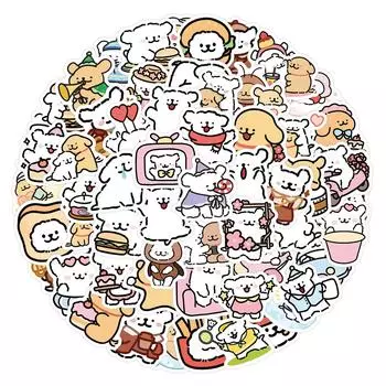 105 шт. Наклейки на чемоданы, водонепроницаемые наклейки, скутер, компьютер, планшет, мультяшное украшение One Size