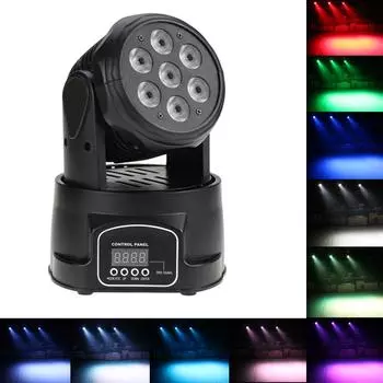 105 Вт 7 светодиодов RGBW 4 в 1 Светодиодный сценический эффект Wash Lightig Moving Head Light DMX512 9/14 каналов для DJ Japan plug