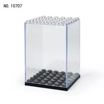 10707 Single Building Block Display Box Doll Storage Dust Box Transparent Cover 4.8 * 4.8 * 6.8Cm 4.8*4.8*6.8cm