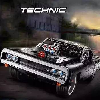 1077PCS Технические Dodge Charger гоночный автомобиль строительные блоки Moc 42111 модель сборные кирпичи Форсаж игрушка для ребенка мальчик подарок No packaging box