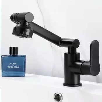 1080° поворотный универсальный смеситель для раковины черный/серебристый сплав смесители для горячей и холодной воды аэраторы для душа для ванной комнаты кухни