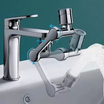 1080° Swivel Faucet Aerator Splash Dual Mode Kitchen Tap Extend Water Nozzle Faucet 22/24mm Adaptor Faucet Bubbler Robotic Arm