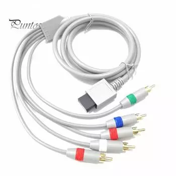 Функциональный видеокабель высокой четкости Plug Play 1080P/720P, совместимый с HD, для игровой консоли, линия хроматической аберрации для Nintendo Wi i серебряный серый