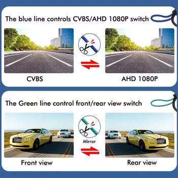 1080P AHD 180 градусов MCCD Fisheye Lens Starlight Night Vision Автомобильная камера заднего вида для Android DVD Автомобильный монитор