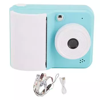1080P цифровая камера игрушка 2.4 дюймовый ЖК-экран мгновенная печать камера для детей портативная дорожная камера синий