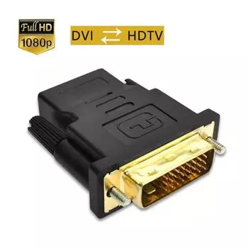 1080P DVI 24 1 к HDTV-совместимому кабелю-адаптеру DVI Male to Female HDTV Двунаправленный соединительный конвертер для ПК, ноутбука, ТВ-бокса