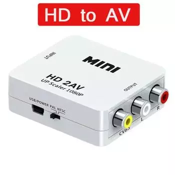 1080P RCA AV в HDMI-совместимый HD в AV Композитный Адаптер-конвертер AV2HD Аудио-видео кабель CVBS AV Адаптер M