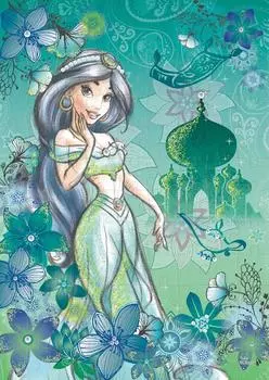 108 Piece Jigsaw Puzzle Aladdin Jasmine Exotic Emerald - - [Puzzle Decoration] (18.2x25.7cm)