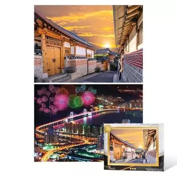 108-piece jigsaw puzzle / Bukchon Hanok Village Gwangan Bridge (2 types) (mini), popular Korean puzzle