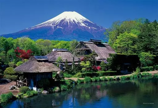 108 Piece Jigsaw Puzzle Fuji from Oshino Village Large Piece (Yamanashi) (26x38cm)