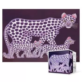 108-piece jigsaw puzzle / Leopard - Purple (mini), popular Korean puzzle