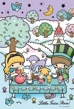 108 Piece Jigsaw Puzzle Little Twin Stars Kiki Lala Tea Micro Piece & Alice s Party (10x14.7cm)