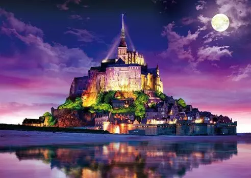 108 Piece Jigsaw Puzzle Mont Saint Michel and its Bay XIII [France] (18.2x25.7cm)