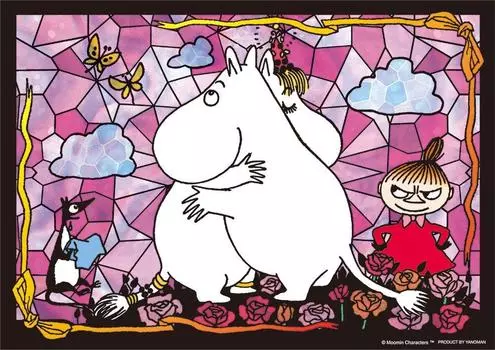 108 Piece Jigsaw Puzzle Prism Art Moomin Two People Lovey-Dovey (18.2x25.7cm)