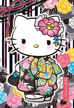 108 Piece Jigsaw Puzzle Sanrio Characters Hello Kitty Kimono Girl Micro Piece (10x14.7cm)