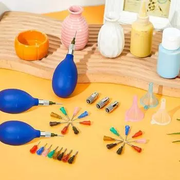 108 шт. гончарных инструментов с бутылкой-прицепом для скольжения, набор из разных тонких игл, сменная воронка для заполнения, соединитель, точный аппликатор, бутылка для глазури, глина, сделай сам Sets