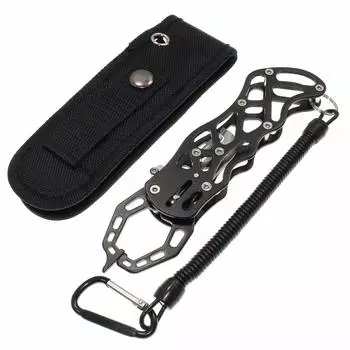 1091 Compact Fish Grip Ultra Lightweight 74g Aluminum Fish Grip Thumb Trigger (Iregui) (Black) чёрный