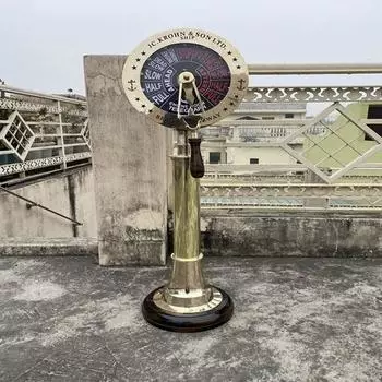 109,22 см Морская латунь Корабельный рабочий телеграф с двигателем Морской морской телеграф Коллекционная комната, офисный декор