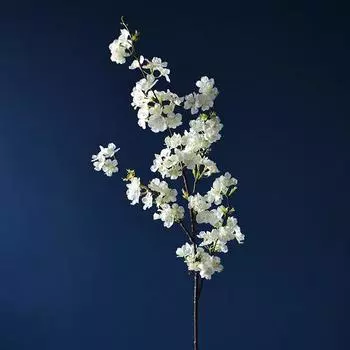 109СМ Искусственная 4-ветвистая ветка цветущей вишни Украшение для дома Шелковый цветок Свадебное украшение Арка Дверь Дорожка Цветочный указатель