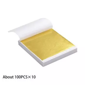 10 100 листов бумаги с золотым покрытием, имитация позолоты, для золочения, рукоделия и искусства