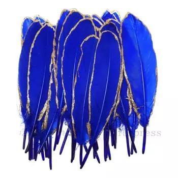 10-100 Натуральный 15-20 СМ (6-8 дюймов) Гусиное перо, окрашенное Баолан, спрей, золотое затемнение, сделай сам, ювелирные изделия, перо 200pcs