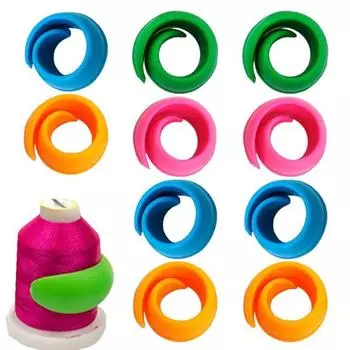 10/100 шт. эластичный скрученный держатель для ниток, многоразовый, с большой прочностью, сохраняет катушку с нитью в чистоте и организованности, швейная и вышивальная машина 10 pcs