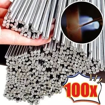 10-100 шт. алюминиевых сварочных прутков, нужны инструменты для припоя, универсальная серебряная сварочная проволока для ремонта отверстий, низкая температура, легко плавится 10PCS-2.0mm*33cm