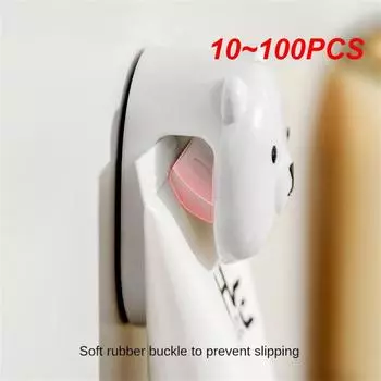 10~100 шт. Держатель для зубной пасты, не требующий пробивки.. Мягкая резина, влагостойкая, не может упасть. Густая и не имеющая запаха паста для нескользящей полки