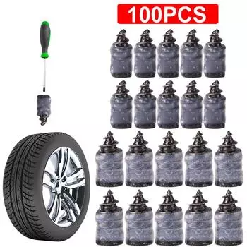 10/100 шт. гвоздей для ремонта проколов шин для автомобилей, мотоциклов, велосипедов, вакуумных шин, набор резиновых металлических гвоздей, аксессуары для шин
