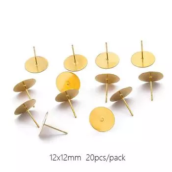 10-100 шт./лот для изготовления ювелирных изделий DIY Серьги-заглушки Серьги из материала ручной работы Популярные базовые булавки Серебристая задняя часть ушей Популярные находки Золотые шпильки для ушей 3mm 10Set янтарный золота