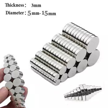 10/100 шт. магниты, маленькие круглые магниты, сильные магниты, редкоземельные неодимовые магниты, диаметр 5-15 мм, толщина 3 мм 8x3mm 25pcs