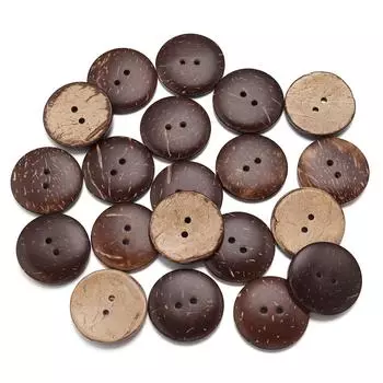 10-100 шт. натуральные пуговицы из кокосовой скорлупы, круглые пуговицы с 2 отверстиями для ручного творчества, украшения дома, аксессуары для шитья одежды