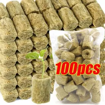 10/100 шт. Свеча для выращивания рассады, каменная вата, стартовые заглушки, посадочные кубики, черенки для гидропоники, принадлежности для размножения растений, садовые инструменты