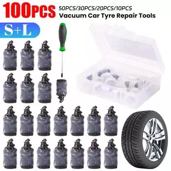 10-100 шт. Универсальный вакуумный резиновый гвоздь для ремонта автомобильных шин для ремонта проколов бескамерных шин мотоциклов, грузовиков, скутеров, велосипедов