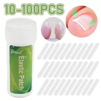 10-100 шт. зажим для выпрямления ногтей на ногах, инструмент для коррекции вросшего ногтя, эластичная наклейка для ухода за ногами, педикюр