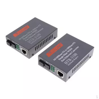 10/100M одномодовый преобразователь симплексного оптоволоконного кабеля SC в Ethernet, 25 км, ЕС