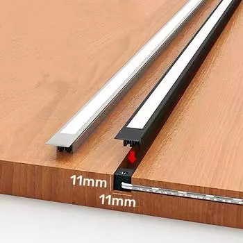 10*10 мм ультратонкий невидимый светодиодный алюминиевый профиль встроенный съемный канал подсветки угловой настенный шкаф полка барная лента 1pcs