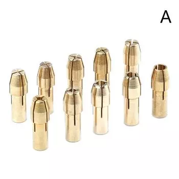 10/11 шт. Мини-цанговый патрон для дрели диаметром 0,5–3,2 мм с хвостовиком 4,8 мм, латунные патроны A (10pcs)