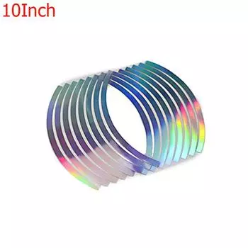 10/12/14/18 ПВХ наклейка светоотражающая лазерная лента для обода колеса мотоцикла автомобиля 10 inch