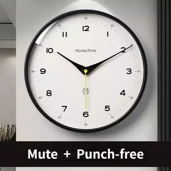 10/12 дюймов настенные часы в скандинавском европейском стиле, современный дизайн, скандинавские минималистичные бесшумные настенные часы для гостиной, кухни, домашнего декора