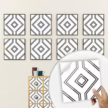 10/15/20/30 см черно-белая линия плитка наклейка на стену кухонный фартук маслостойкий шкаф умывальник пилинг и палка художественные наклейки на стены 15cmX15cmX10pcs