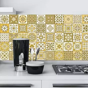 10/15/20/30 см желтая полоска плитки стикер на стену ванная комната кухня лестница шкаф украшения обои пилинг палка виниловая художественная роспись 10cmX50cmX1pc